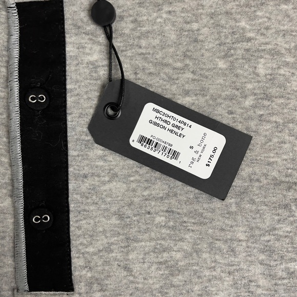 Rag & Bone Gibson Henley in Heatherd Gray - Picture 5 of 13